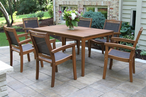 20458 - Rectangle Dining Table with 10555DK Chairs
