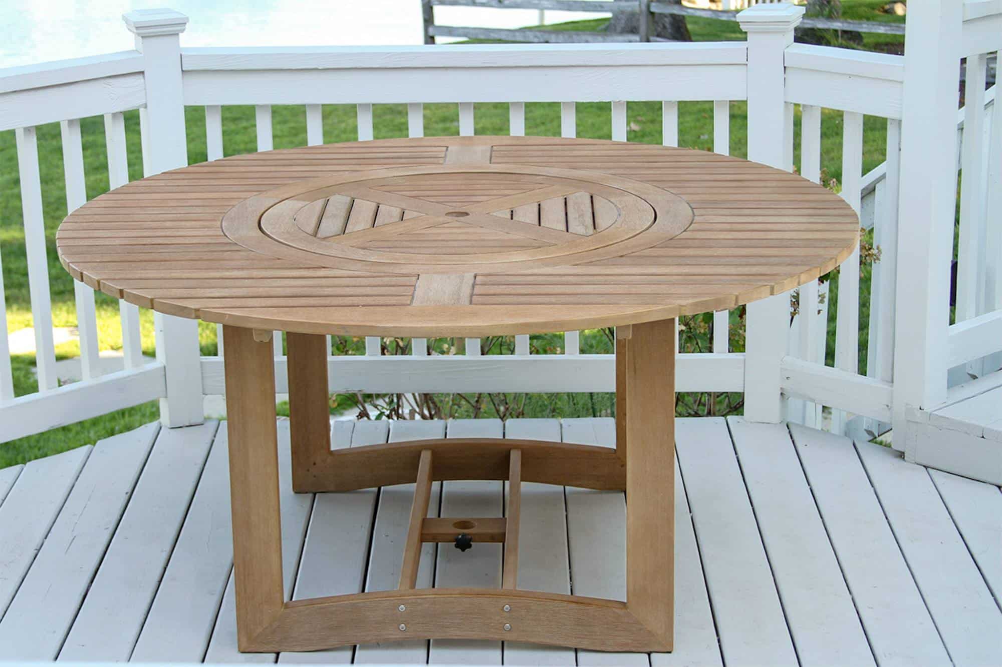 Wood outdoor table