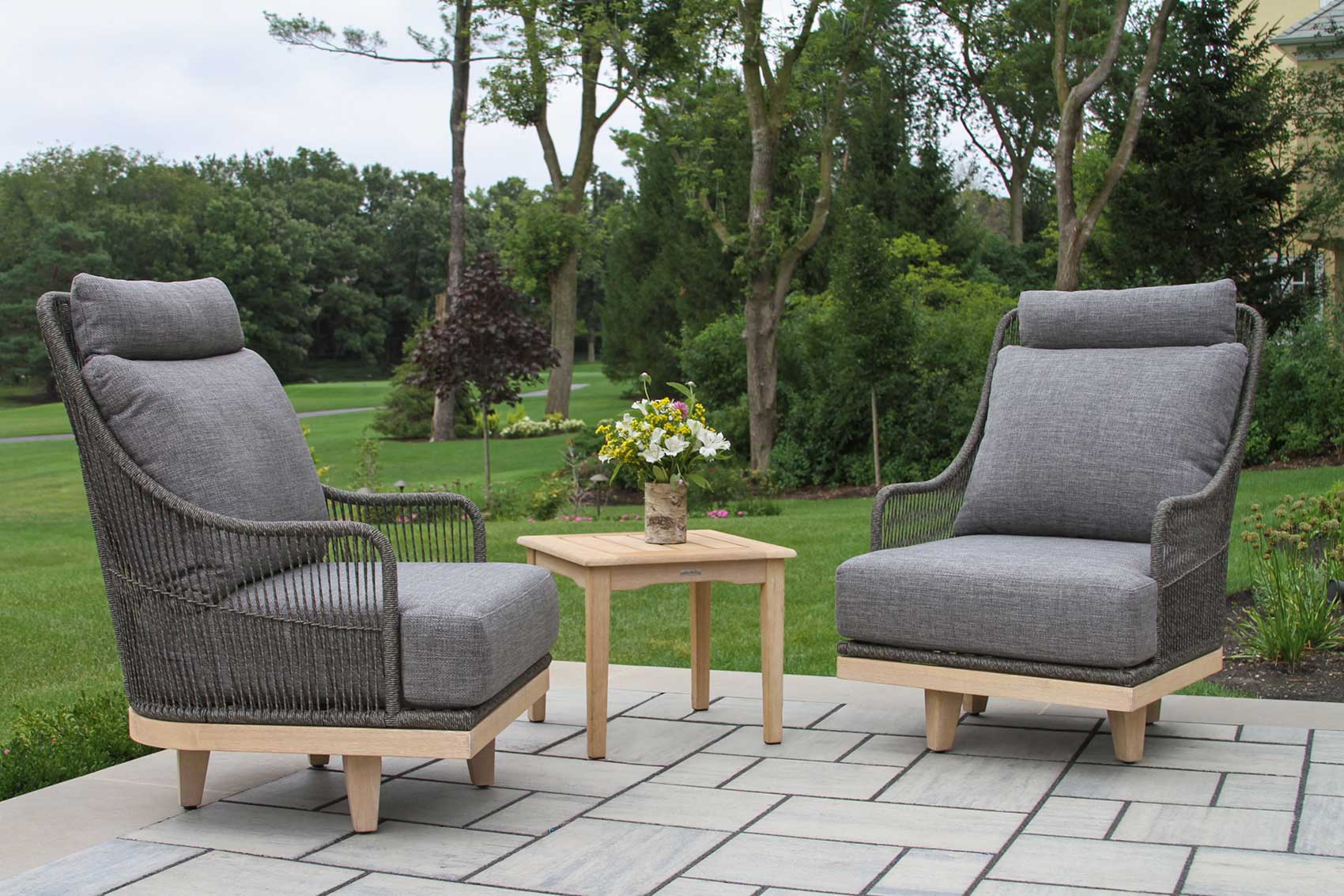 The Magnolia Collection Charcoal Swivel Chair w Olefin Fabric