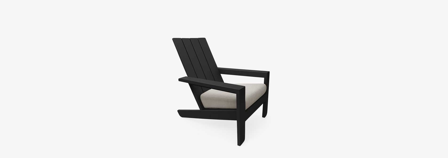 Siena Black Aluminum Adirondack w Sunbrella Cushion