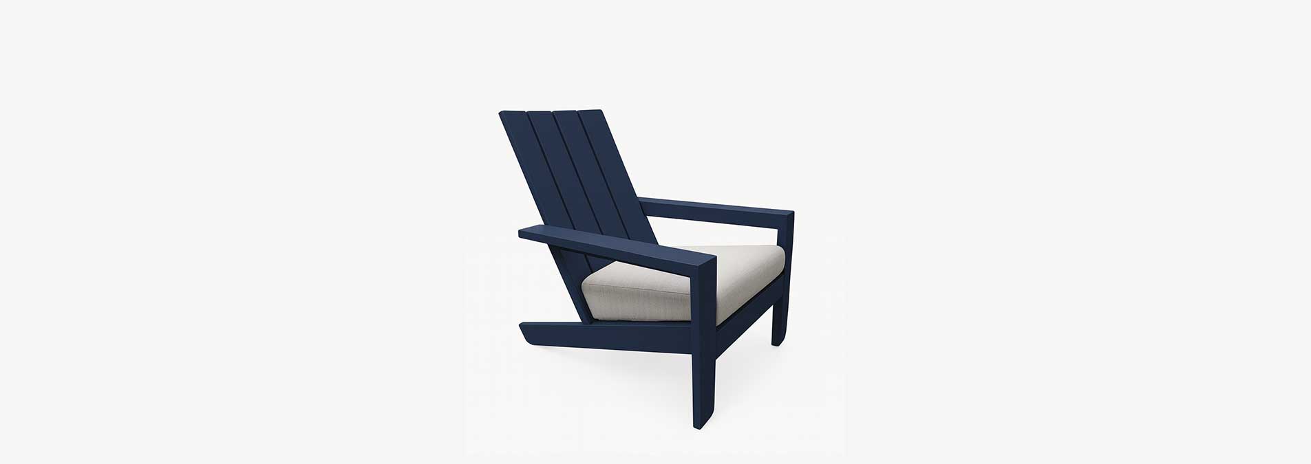 Siena Blue Aluminum Adirondack w Sunbrella Cushion