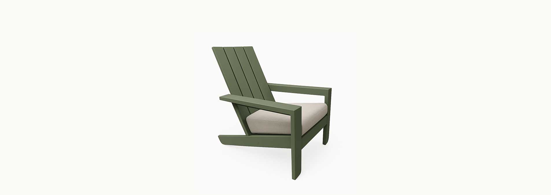 Siena Green Aluminum Adirondack w Sunbrella Cushion