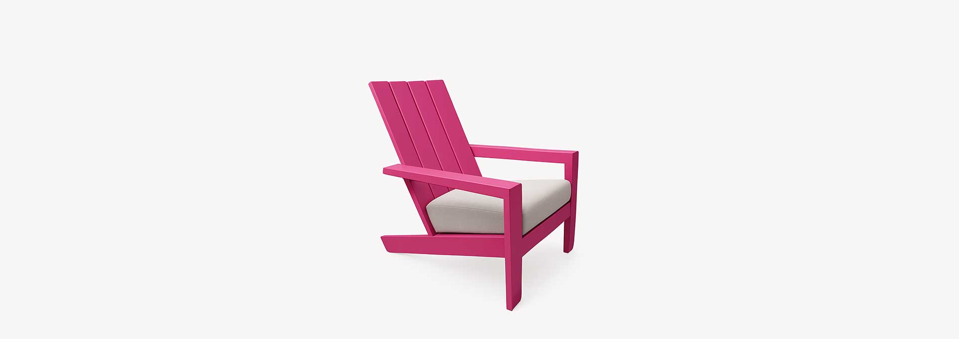 Siena Pink Aluminum Adirondack w Sunbrella Cushion