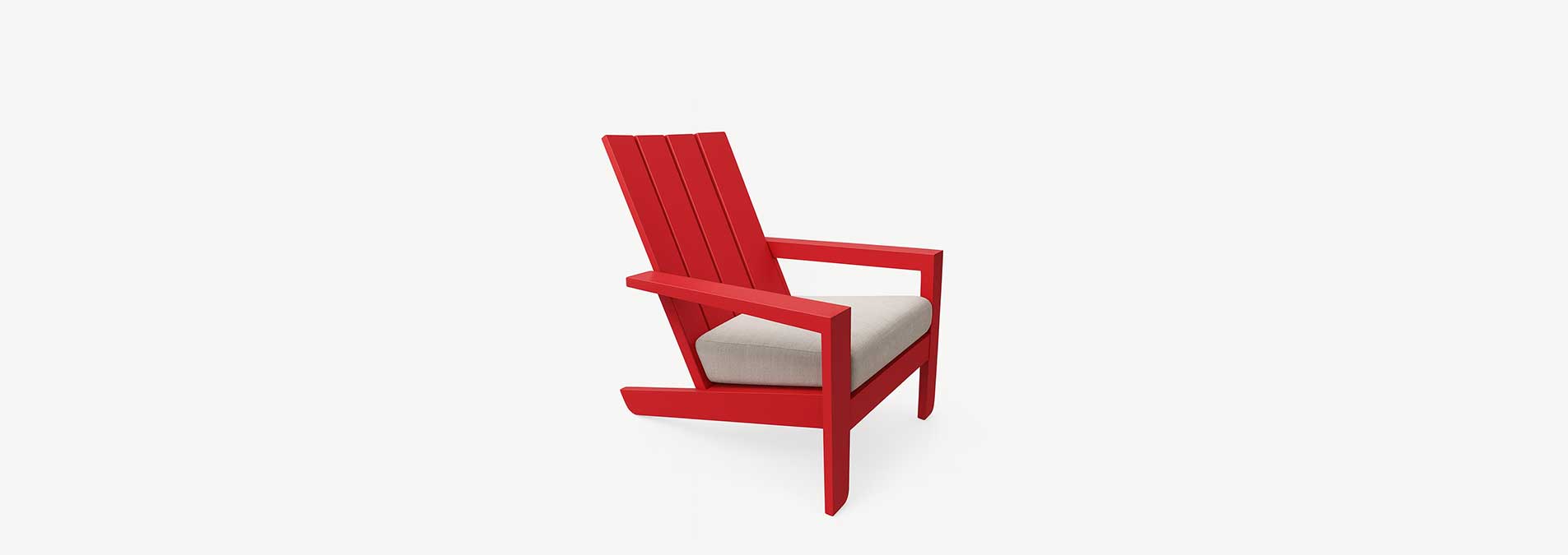 Siena Red Aluminum Adirondack w Sunbrella Cushion