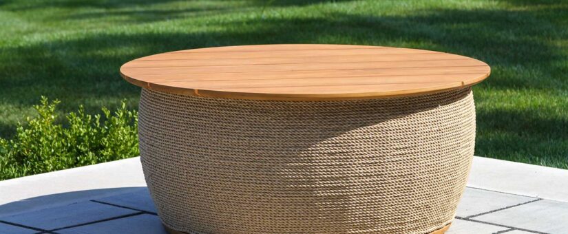 TNA5536 – Colette Teak & Cable Wicker Storage Coffee Table